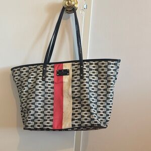 Kate Spade Black and Red Geometric Tote